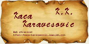 Kaća Karavesović vizit kartica